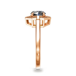 Bague de fiançailles diamant rond Livia | Celinni