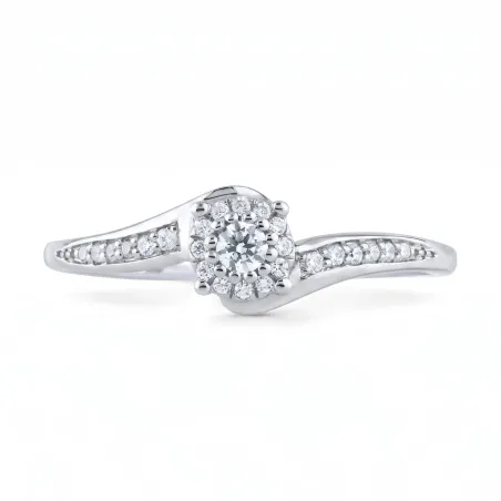 Anillo Déborah de Diamantes Naturales en Oro 18K