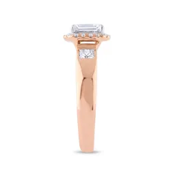 Bague Coline en or 18K et diamants naturels taille émeraude