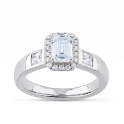 Bague Coline en or 18K et diamants naturels taille émeraude