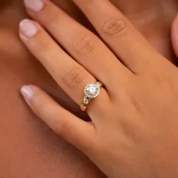 Bague Coraline en or 18K et diamants naturels pavés Celinni
