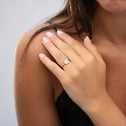 خاتم الماس Ava &ndash; ذهب عيار 18 قيراط وألماس طبيعي l Celinni