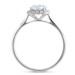 Chayma 18K Gold Natural Diamond Halo Ring | Celinni