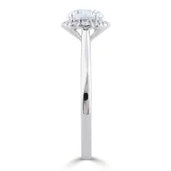 Chayma 18K Gold Natural Diamond Halo Ring | Celinni