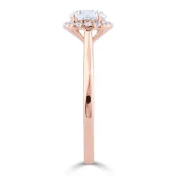 Bague Chayma en or 18K et diamants naturels halo | Celinni