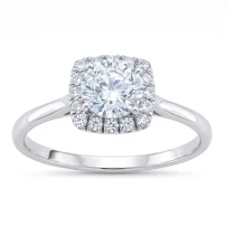 Chayma 18K Gold Natural Diamond Halo Ring | Celinni