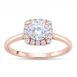 Bague Chayma en or 18K et diamants naturels halo | Celinni