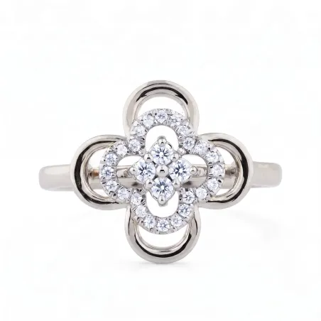 Anillo de Diamantes Naturales Vanessa en Oro de 18K