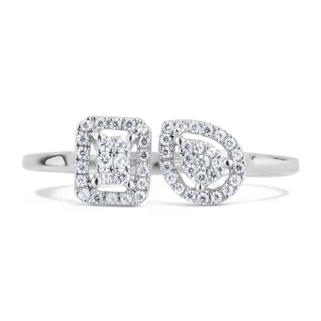 Anillo de Diamantes Naturales Toi et Moi Charlotte en Oro de 18K