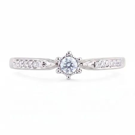 Natural Diamond Eleonore Ring in 18K Gold