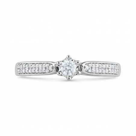 Anillo de Diamantes Naturales Erika en Oro de 18K