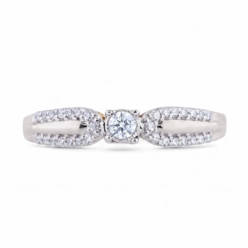 Verlovingsring Estelle - 18K Goud en Natuurlijke Diamanten