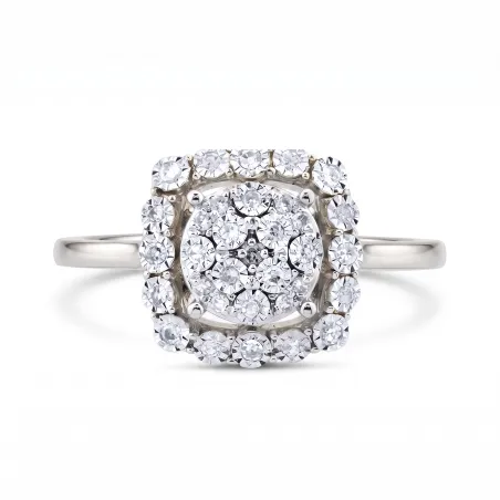 Bague Diamants Naturels Esther en Or 18K