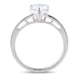 Brigitte Heart-Cut Natural Diamond Ring in 18K Gold | Celinni