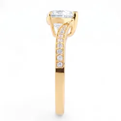 Bague Brigitte en or 18K et diamants naturels taille cœur
