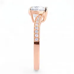 Bague Brigitte en or 18K et diamants naturels taille cœur