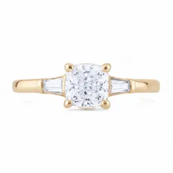 Bague Camille en or 18K et diamants naturels taille coussin