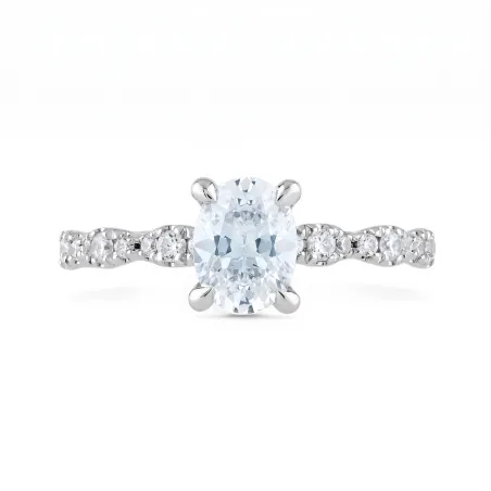 Carlotta Natural Diamond Ring in 18K Gold