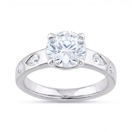 Carole 2 ct Natural Diamond Ring in 18K Gold