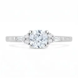Cassandre Cushion-Cut Natural Diamond Ring in 18K Gold