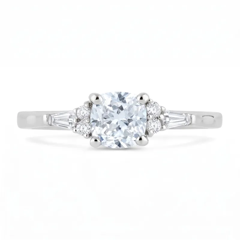 Cassandre Cushion-Cut Natural Diamond Ring in 18K Gold