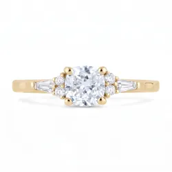 Bague Cassandre en or 18K et diamant naturel taille coussin