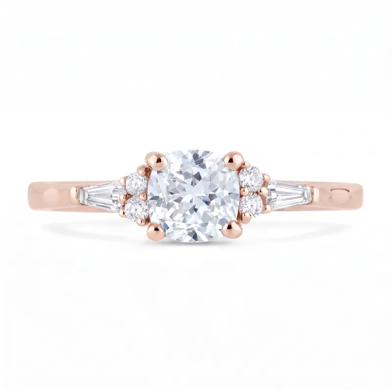 Bague Cassandre en or 18K et diamant naturel taille coussin