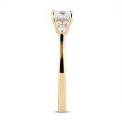 Bague Cassandre en or 18K et diamant naturel taille coussin