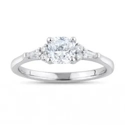 Cassandre Cushion-Cut Natural Diamond Ring in 18K Gold