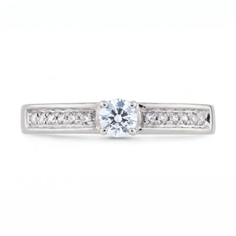 Bague Cécile – Solitaire Or 18K et Diamants Naturels