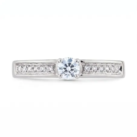 Anillo de Diamantes Naturales Cecile Solitario en Oro de 18K
