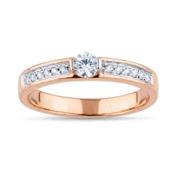 Bague Cécile – Solitaire Or 18K et Diamants Naturels