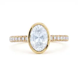 Bague Cosima en or 18K et diamants naturels taille ovale