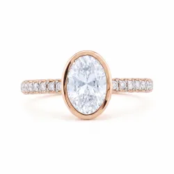 Bague Cosima en or 18K et diamants naturels taille ovale