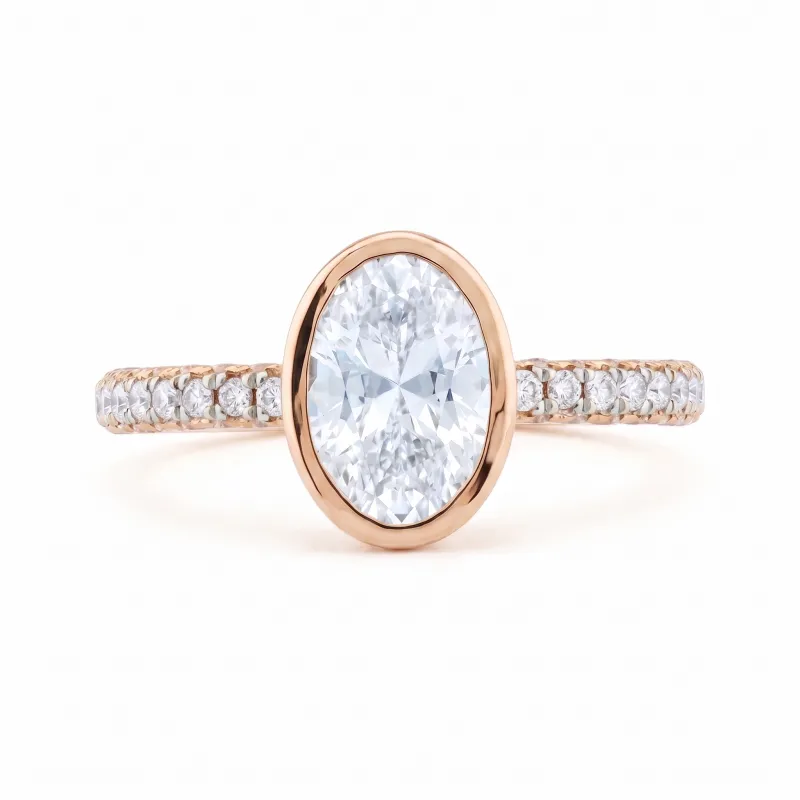 Bague Cosima en or 18K et diamants naturels taille ovale