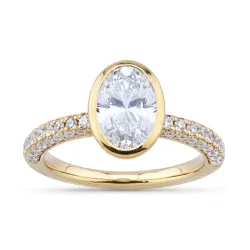 Bague Cosima en or 18K et diamants naturels taille ovale