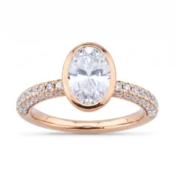 Bague Cosima en or 18K et diamants naturels taille ovale
