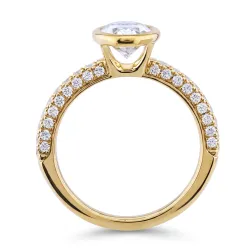 Bague Cosima en or 18K et diamants naturels taille ovale