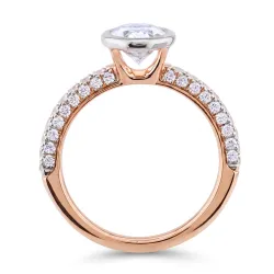 Bague Cosima en or 18K et diamants naturels taille ovale