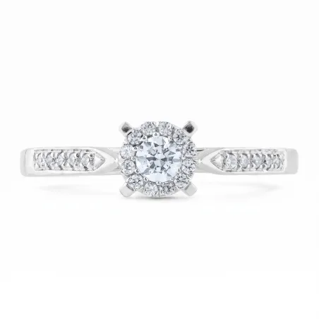 Delia Ring in 18K Gold with Natural Diamonds