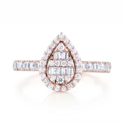 Anillo Dora Pera – Oro de 18K y Diamantes Naturales Celinni
