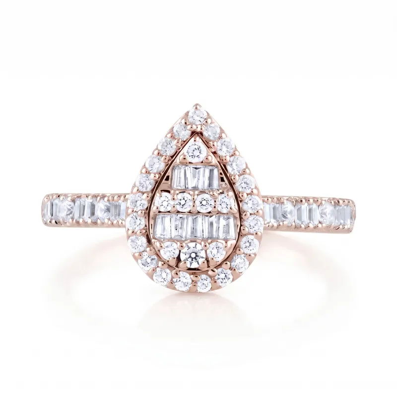 Bague Dora Poire &ndash; Or 18K et Diamants Naturels l Celinni