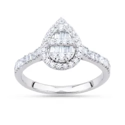 Bague Dora Poire – Or 18K et Diamants Naturels l Celinni