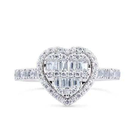 Anillo Dora Corazón en Oro de 18K con Diamantes Naturales
