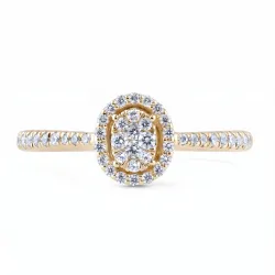 Ring Clara Oval – 18K Gold und Natürliche Diamanten Celinni