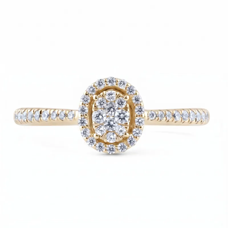 Ring Clara Oval – 18K Gold und Natürliche Diamanten Celinni