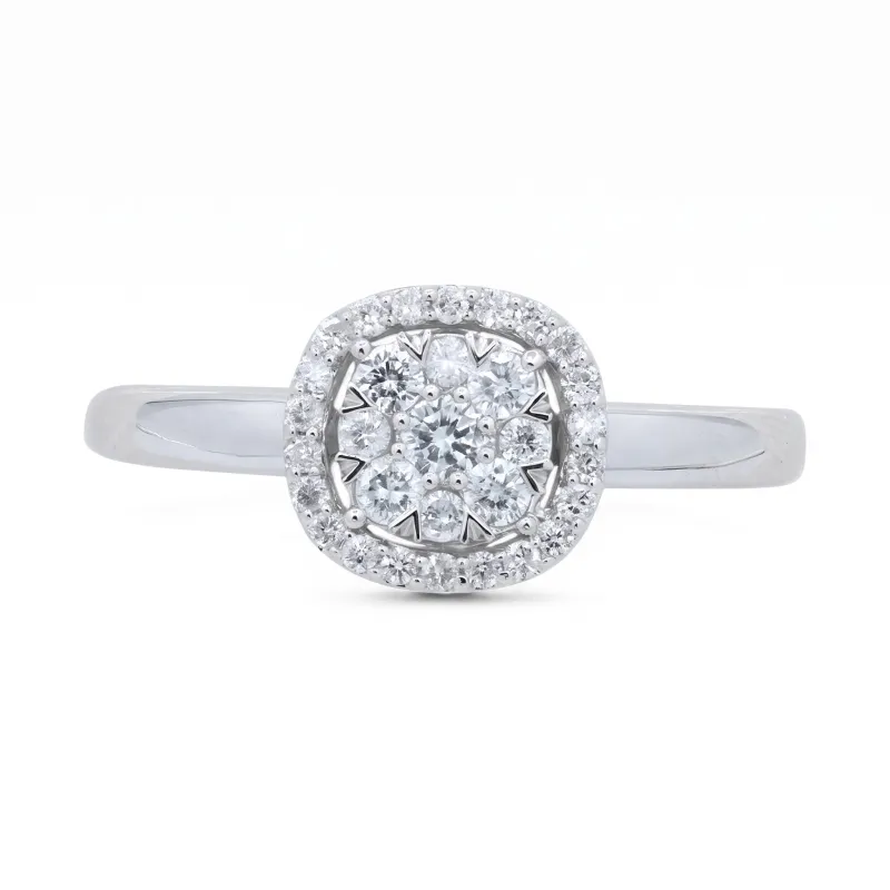 Anillo Clara Cojín – Oro de 18K y Diamantes Naturales