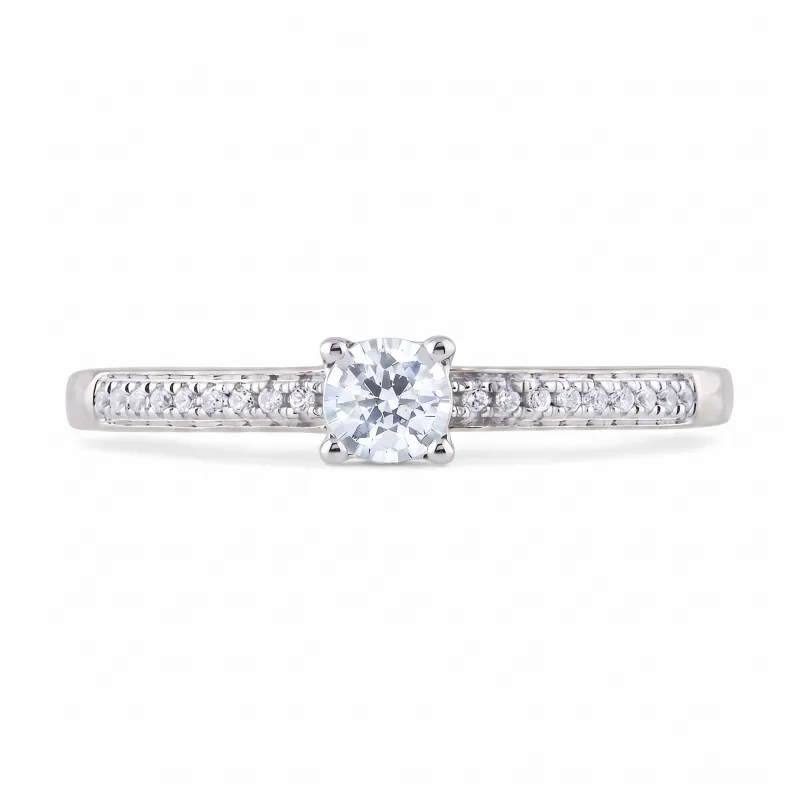 Natural Diamond Evangeline Ring in 18K Gold