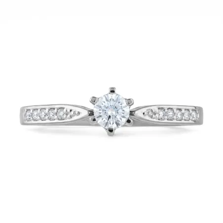 Anillo Felicia de Diamantes Naturales en Oro de 18K