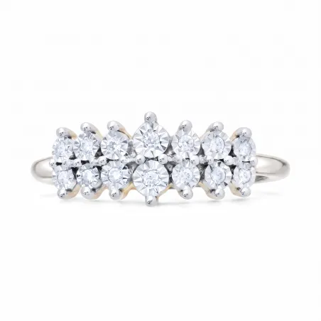 Anillo de Diamantes Naturales Elsa en Oro de 18K